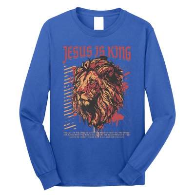 Jesus Is King Lion Christian Jesus Is King Lion Long Sleeve Shirt