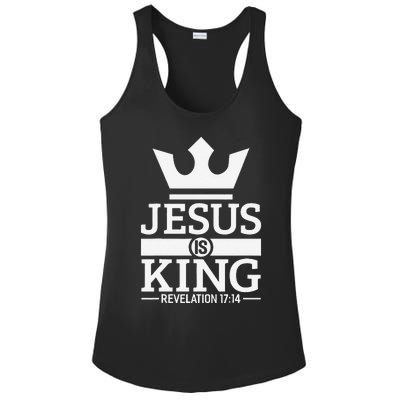 Jesus Is King Religious Christian Faith Revelation 1714 Ladies PosiCharge Competitor Racerback Tank