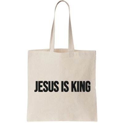 Jesus Is King Simple Christian Minimalist Embroidered Bag