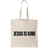 Jesus Is King Simple Christian Minimalist Embroidered Bag