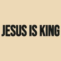 Jesus Is King Simple Christian Minimalist Embroidered Bag