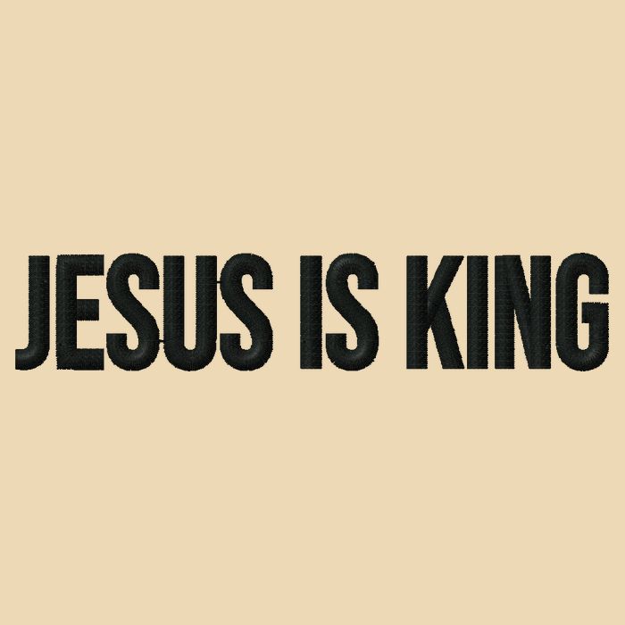 Jesus Is King Simple Christian Minimalist Embroidered Bag