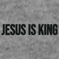 Jesus Is King Simple Christian Minimalist Embroidered 7-Panel Snapback Hat