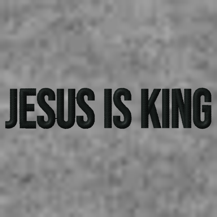 Jesus Is King Simple Christian Minimalist Embroidered 7-Panel Snapback Hat
