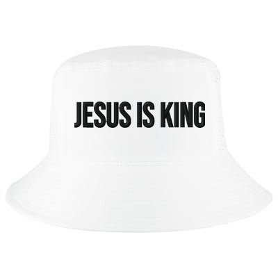 Jesus Is King Simple Christian Minimalist Embroidered Cool Comfort Performance Bucket Hat