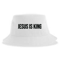 Jesus Is King Simple Christian Minimalist Embroidered Sustainable Bucket Hat