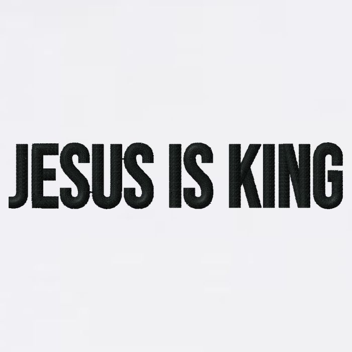 Jesus Is King Simple Christian Minimalist Embroidered Sustainable Bucket Hat