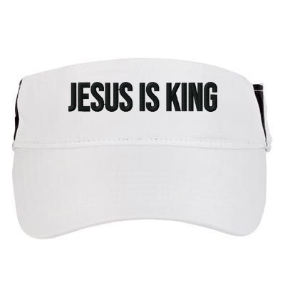 Jesus Is King Simple Christian Minimalist Embroidered Adult Drive Performance Visor