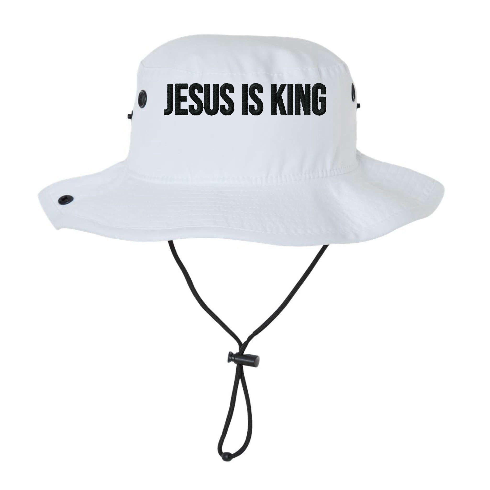 Jesus Is King Simple Christian Minimalist Embroidered Bucket Hat