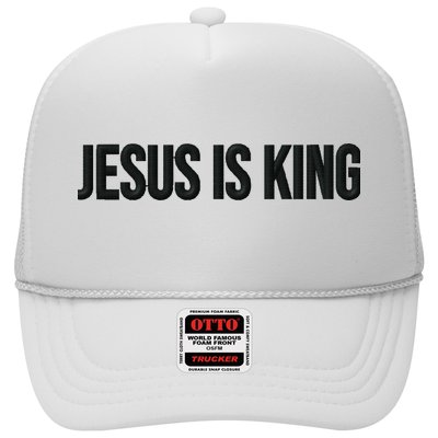 Jesus Is King Simple Christian Minimalist Embroidered Trucker Hat