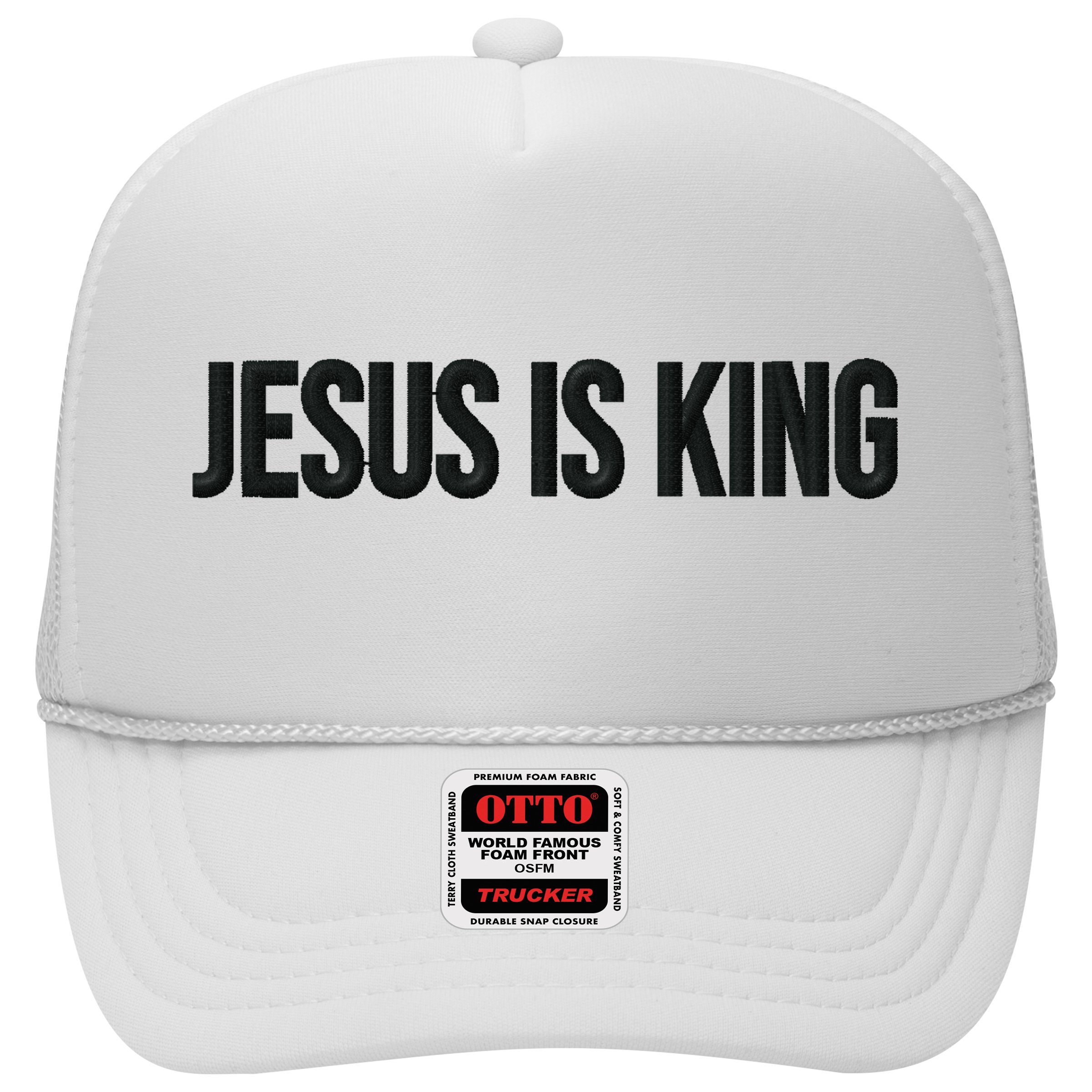Jesus Is King Simple Christian Minimalist Embroidered Hat