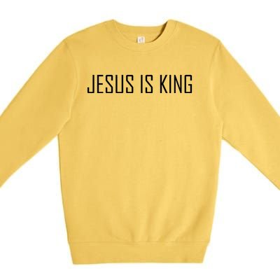 Jesus Is King Prayer Premium Crewneck Sweatshirt