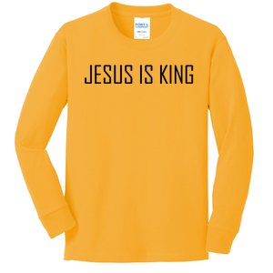 Jesus Is King Prayer Kids Long Sleeve Shirt