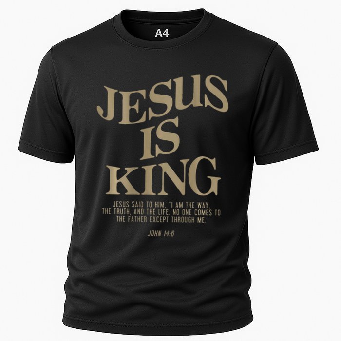 Jesus Is King Jesus John 14 6 Christian Religious Cooling Performance Crew T-Shirt