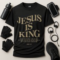 Jesus Is King Jesus John 14 6 Christian Religious Cooling Performance Crew T-Shirt