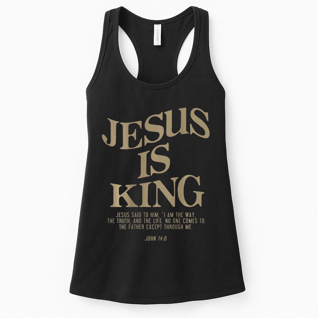 Jesus Is King Jesus John 14 6 Christian Religious Womens Tank Top