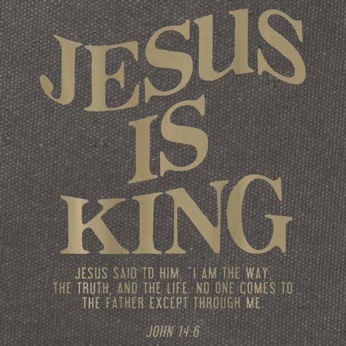 Jesus Is King Jesus John 14 6 Christian Religious Cotton Canvas Backpack
