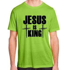 Jesus Is King 3 Nails Cross Christian Catholic Redeemed Collection Adult ChromaSoft Performance T-Shirt