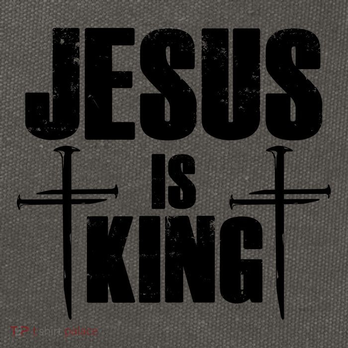 Jesus Is King 3 Nails Cross Christian Catholic Redeemed Collection Cotton Canvas Backpack