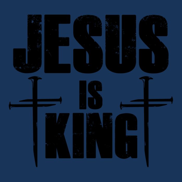Jesus Is King 3 Nails Cross Christian Catholic Redeemed Collection Infant Baby Jersey Bodysuit