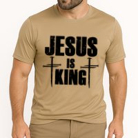 Jesus Is King 3 Nails Cross Christian Catholic Redeemed Collection Cooling Performance Crew T-Shirt