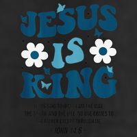 Jesus Is King John 146 Costume Jesus Christian On Back 7 Panel Mesh Trucker Snapback Hat