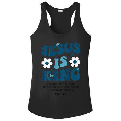 Jesus Is King John 146 Costume Jesus Christian On Back Ladies PosiCharge Competitor Racerback Tank