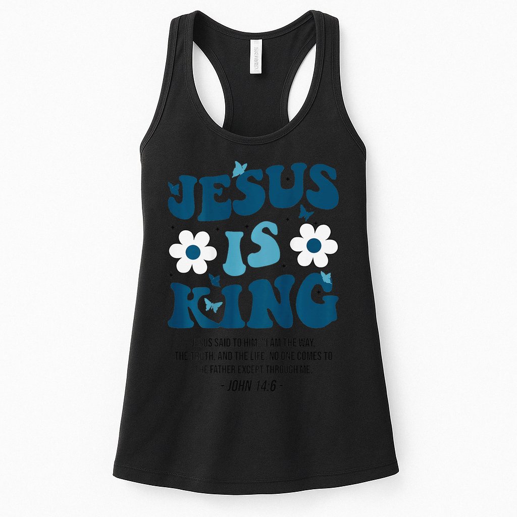 Jesus Is King John 146 Costume Jesus Christian On Back Womens Tank Top