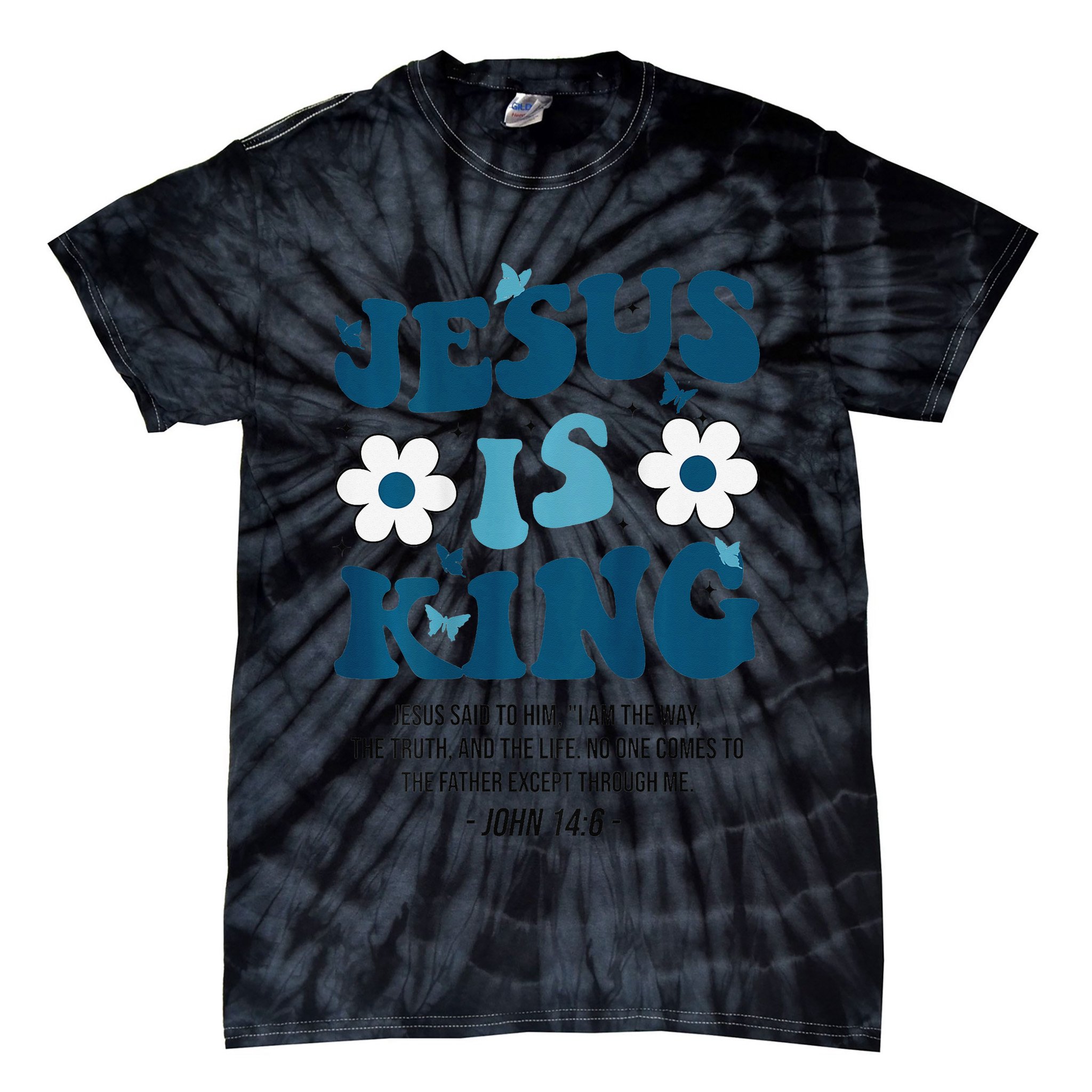 Jesus Is King John 146 Costume Jesus Christian On Back Tie-Dye T-Shirt