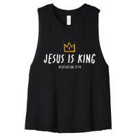 Jesus Is King Christ Is King King Of Kings Lord Of Lords Women's Racerback Cropped Tank