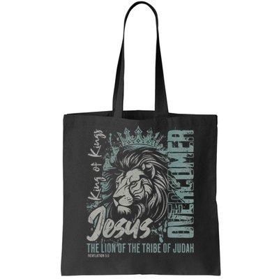 Jesus Is King Lion Of Judah Bible Faith Graphic Christian Tote Bag