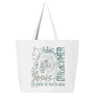 Jesus Is King Lion Of Judah Bible Faith Graphic Christian 25L Jumbo Tote