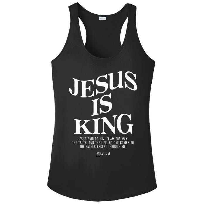 Jesus Is King Jesus John 146 Costume Christian Ladies PosiCharge Competitor Racerback Tank