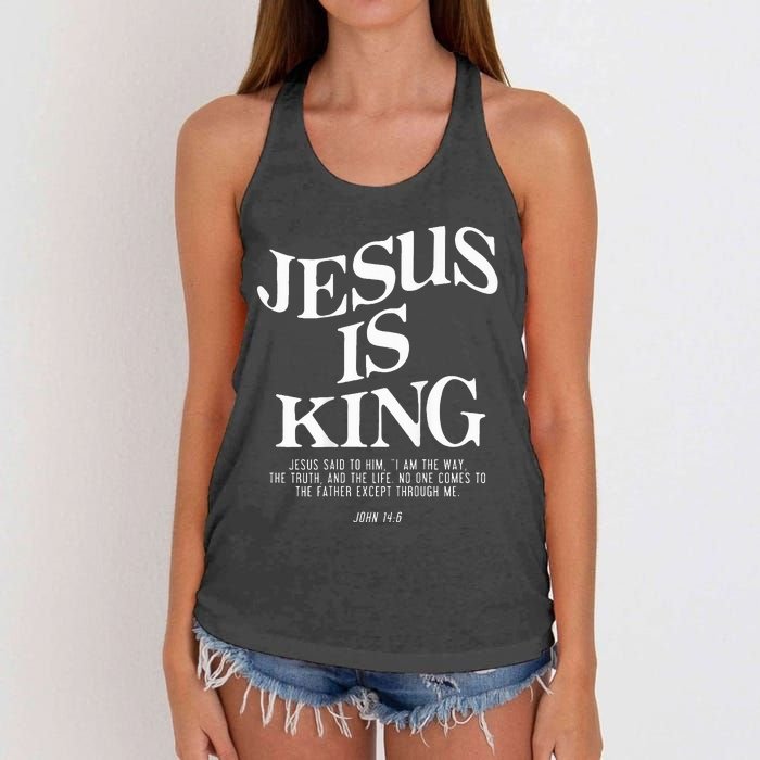 Jesus Is King Jesus John 146 Costume Christian Women's Knotted Racerback Tank