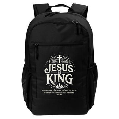 Jesus Is King Christian John 146 Bible Verse Backpack