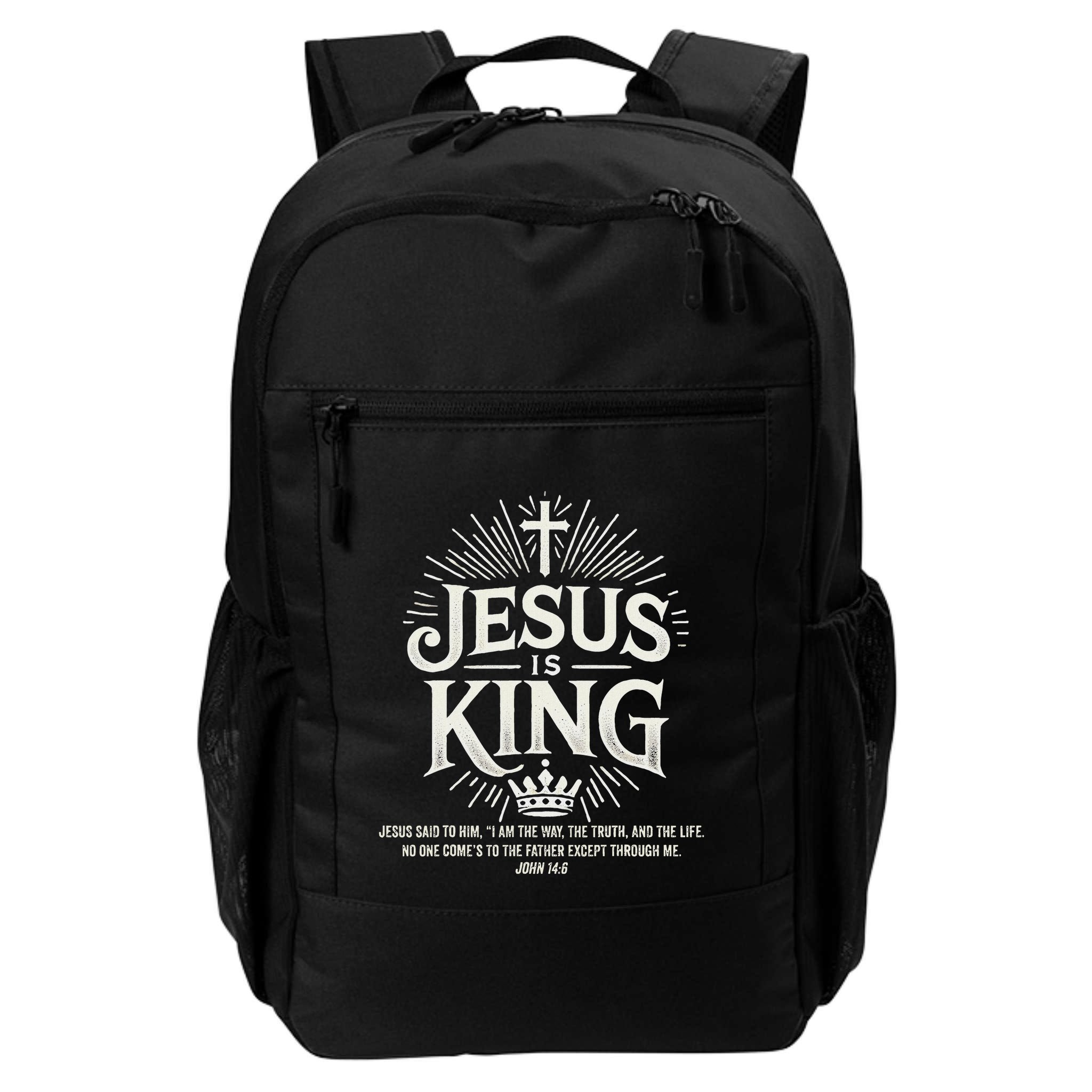 Jesus Is King Christian John 146 Bible Verse Backpack
