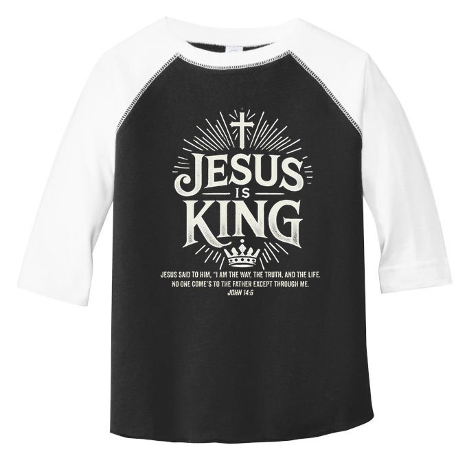 Jesus Is King Christian John 146 Bible Verse Toddler Fine Jersey T-Shirt