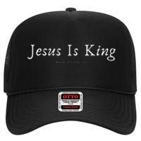 Jesus Is King High Crown Mesh Back Trucker Hat