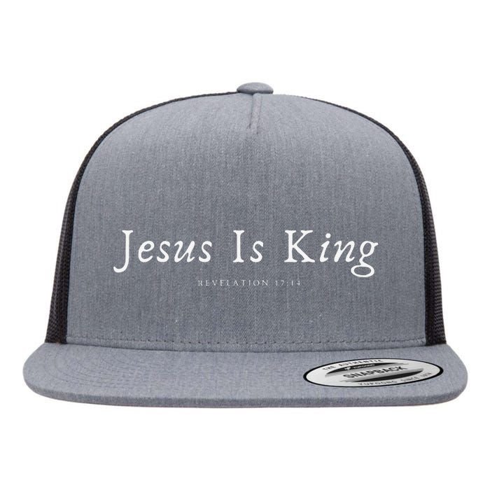 Jesus Is King Flat Bill Trucker Hat