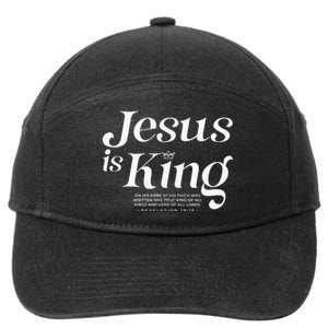 Jesus Is King On His Robe At His Thigh Was Writen 7-Panel Snapback Hat