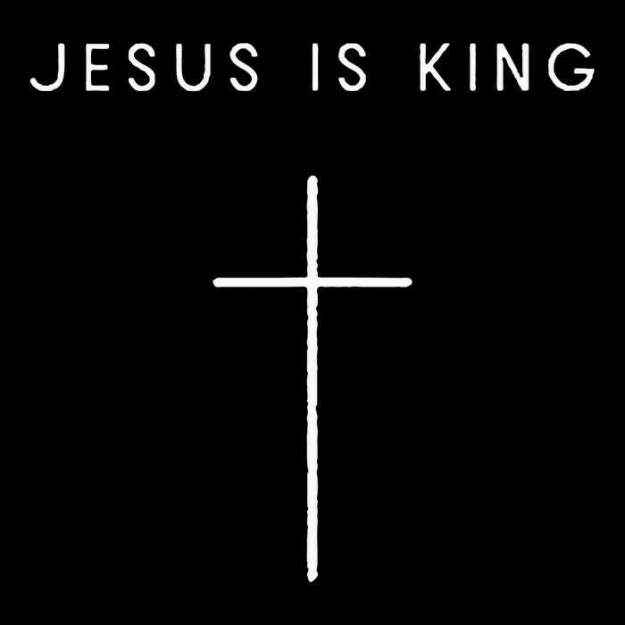 Jesus Is King Cross Minimalist Christian Religious Jesus Stripe Pom Pom Beanie