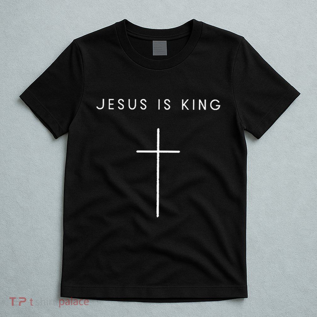 Jesus Is King Cross Minimalist Christian Religious Jesus T-Shirt