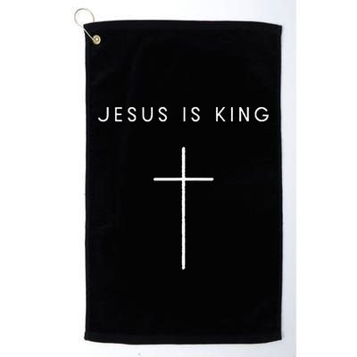 Jesus Is King Cross Minimalist Christian Religious Jesus Golf Towel
