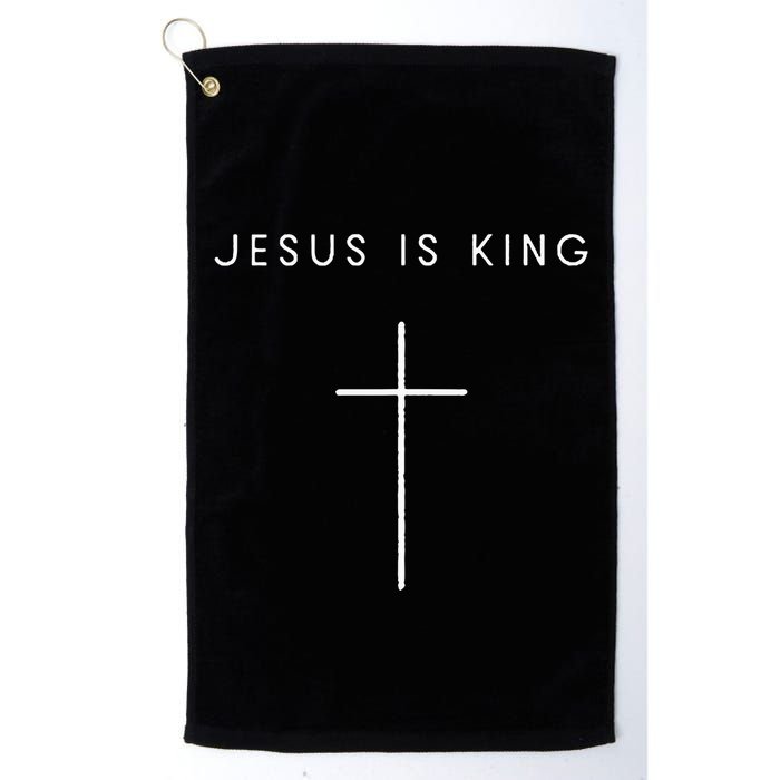 Jesus Is King Cross Minimalist Christian Religious Jesus Golf Towel
