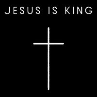 Jesus Is King Cross Minimalist Christian Religious Jesus Cropped Pullover Crew