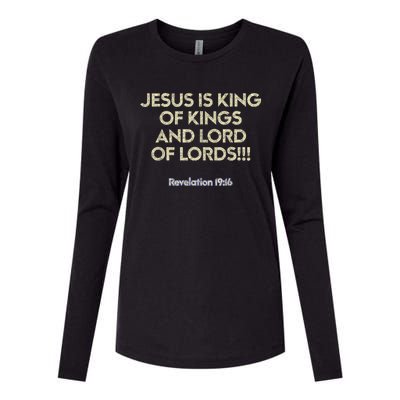 Jesus Is King Of Kings And Lord Of Lords Christian Womens Cotton Relaxed Long Sleeve T-Shirt