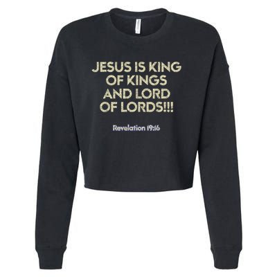 Jesus Is King Of Kings And Lord Of Lords Christian Cropped Pullover Crew