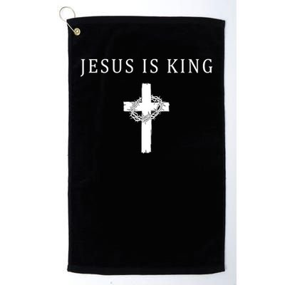 Jesus Is King Christian Religious Cross Faith Golf Towel