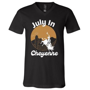 July In Lane Frost Cheyenne V-Neck T-Shirt