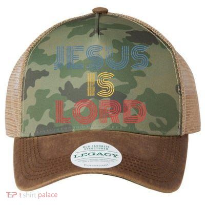 Jesus Is Lord Cool Christian Worship Legacy Tie Dye Trucker Hat